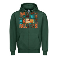 Sports Green fall fall  amd pumpkins Zipper Hoodie - AdoDesignShop