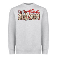 Heather Grey tis the season with christmas cake Heavyweight Sweatshirt - AdoDesignShop