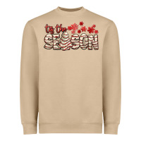 Tis The Season With Christmas Cake Heavyweight Sweatshirt | Teevron