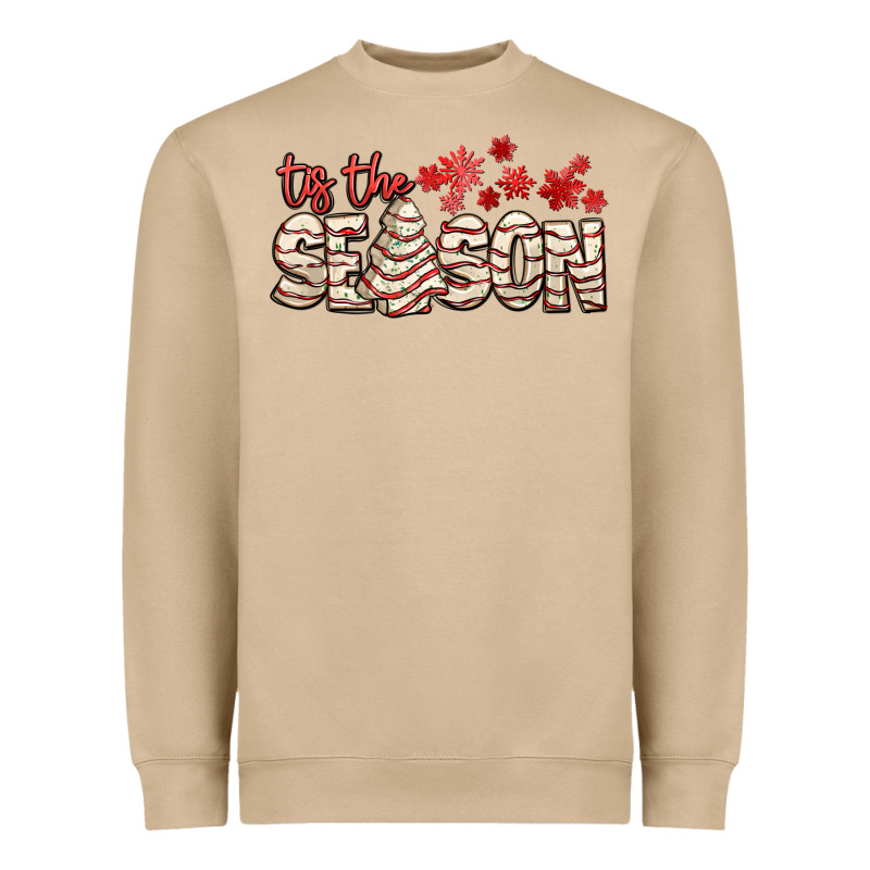 Tis The Season With Christmas Cake Heavyweight Sweatshirt by AdoDesignShop | Teevron