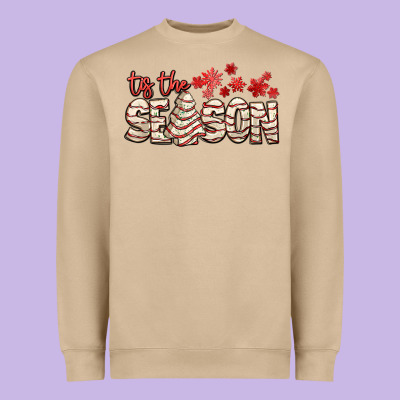 Tis The Season With Christmas Cake Heavyweight Sweatshirt Designed By Adodesignshop