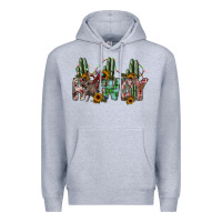 Heather Grey howdy Premium Hoodie - SublimationCraftShop
