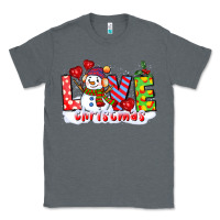 Charcoal Heather love christmas snowman Classic Tee - CowGirlArtShop