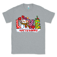 Heather Grey love christmas snowman Classic Tee - CowGirlArtShop