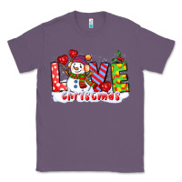 Lavender love christmas snowman Classic Tee - CowGirlArtShop