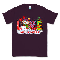 Plum love christmas snowman Classic Tee - CowGirlArtShop