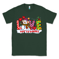 Sports Green love christmas snowman Classic Tee - CowGirlArtShop