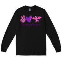 Black Peace Love Dragons Long Sleeve Tee - RanaPortraitStore