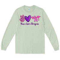 Matcha Peace Love Dragons Long Sleeve Tee - RanaPortraitStore