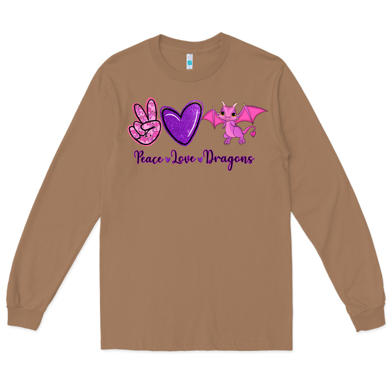 Peace Love Dragons Long Sleeve Tee by RanaPortraitStore | Teevron