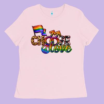 Western Choose Love Ladies Tee Designed By Cowgirlartshop