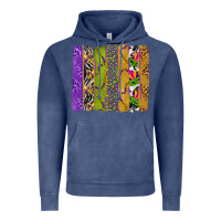 Vintage Denim Mardi Gras Brushstrokes Vintage Hoodie - BundleAndBundleShop