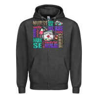 Charcoal Heather nurse nurse nurse with nurse element Zipper Hoodie - AdoDesignShop