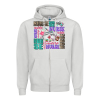 Dove Grey nurse nurse nurse with nurse element Zipper Hoodie - AdoDesignShop