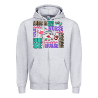 Heather Grey nurse nurse nurse with nurse element Zipper Hoodie - AdoDesignShop
