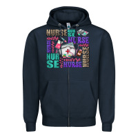 Navy nurse nurse nurse with nurse element Zipper Hoodie - AdoDesignShop