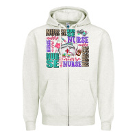 Oatmeal Heather nurse nurse nurse with nurse element Zipper Hoodie - AdoDesignShop