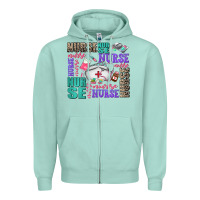 Seafoam nurse nurse nurse with nurse element Zipper Hoodie - AdoDesignShop