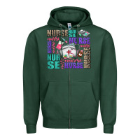 Sports Green nurse nurse nurse with nurse element Zipper Hoodie - AdoDesignShop