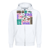 White nurse nurse nurse with nurse element Zipper Hoodie - AdoDesignShop