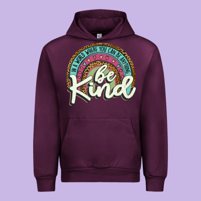 Be Kind   Leopard Urban Hoodie Designed By Jahusdesignshop