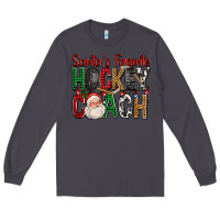 Smoke Santa's Favorite Hockey Coach For Christmas Long Sleeve Tee - FaDigitalArtStudio