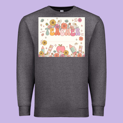 Teacher Custom Name Premium Sweatshirt Designed By Jahusdesignshop