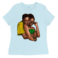 Baby Blue Black couple Ladies Tee - HowdyJamesFarm
