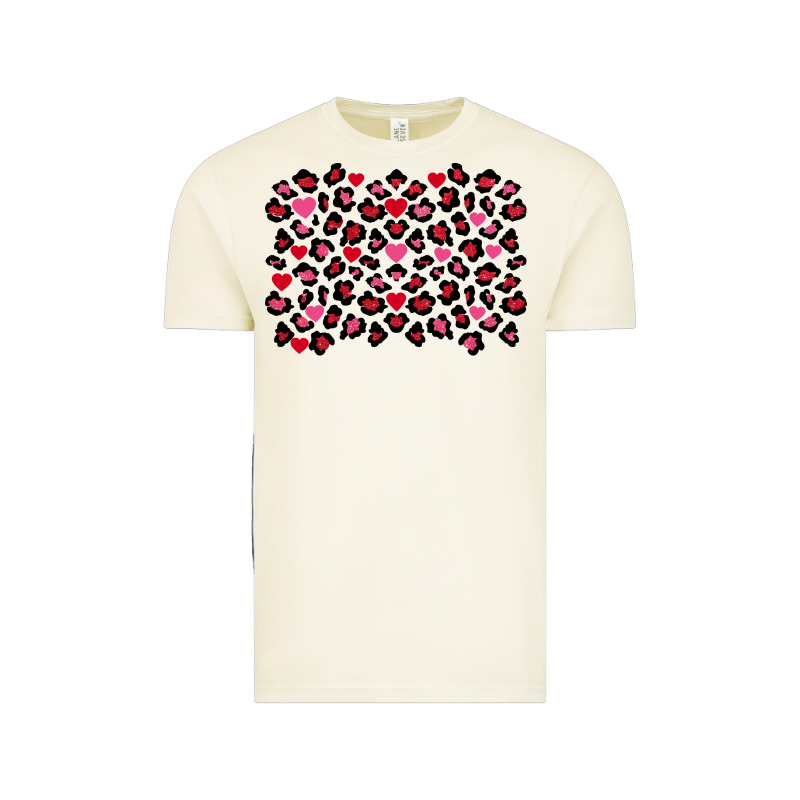 Valentine's Day Leopard And Heart Background Vintage Tee by FaDigitalArtStudio | Teevron