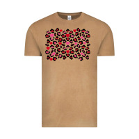 Vintage Camel Valentine's Day leopard and heart background Vintage Tee - FaDigitalArtStudio
