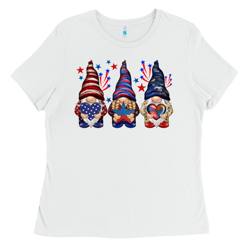 4th Of July Gnomies With Stars Ladies Tee by HowdyJamesFarm | Teevron