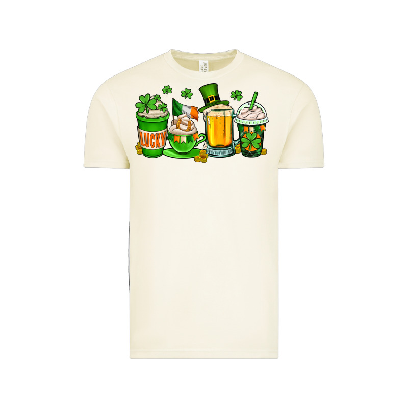 St. Patrick's Day Coffee Cups Vintage Tee by OliviaCreatesArt | Teevron