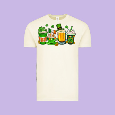 St. Patrick's Day Coffee Cups Vintage Tee Designed By Oliviacreatesart