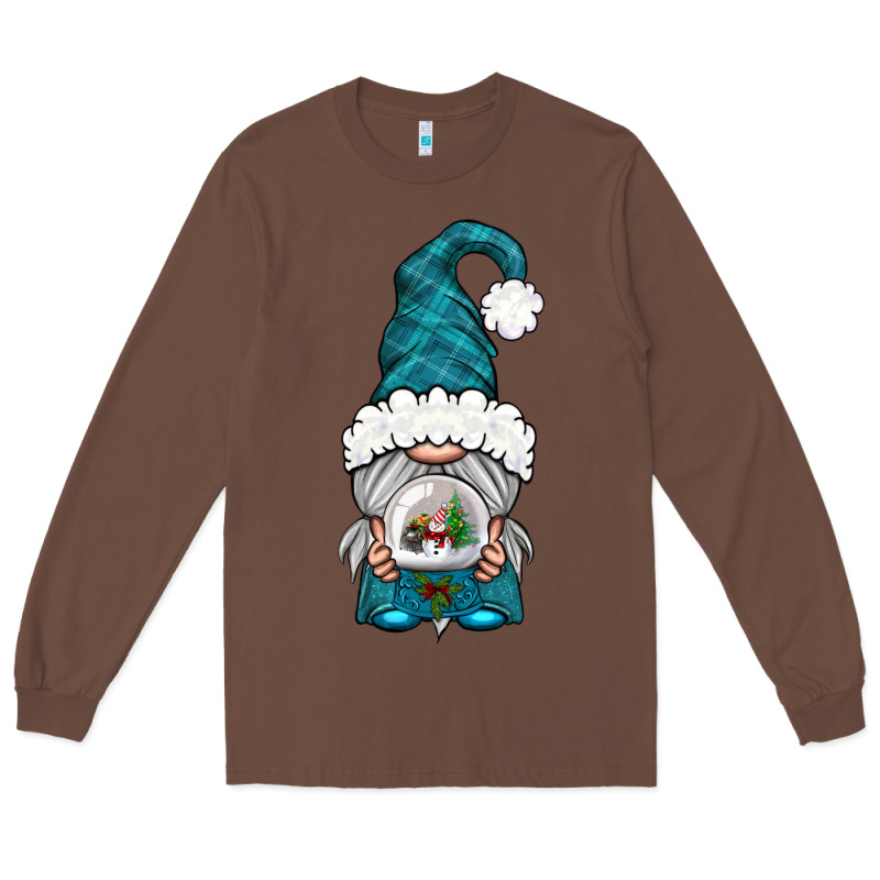 Winter Gnome With Snow Globe Long Sleeve Tee by BundleAndBundleShop | Teevron