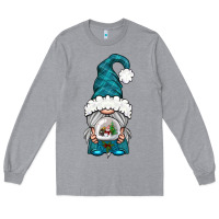 Heather Grey winter gnome with snow globe Long Sleeve Tee - BundleAndBundleShop
