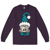 Plum winter gnome with snow globe Long Sleeve Tee - BundleAndBundleShop