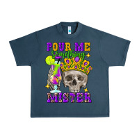 Midnight Navy Skull pour me something mister Urban Heavy Tee - FaDigitalArtStudio