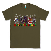 Army Green merry christmas gnomies Classic Tee - CowGirlArtShop