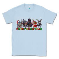 Dusty Blue merry christmas gnomies Classic Tee - CowGirlArtShop