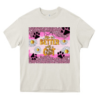 Cream life is better with a cat Heavy Core Tee - TumblerDesignByShophia