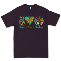 Plum Peace Love Donkeys Premium Tee - Jasminsmagicworld
