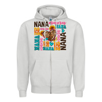 Dove Grey nana nana nana with hearts Zipper Hoodie - AdoDesignShop