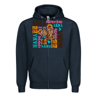 Navy nana nana nana with hearts Zipper Hoodie - AdoDesignShop