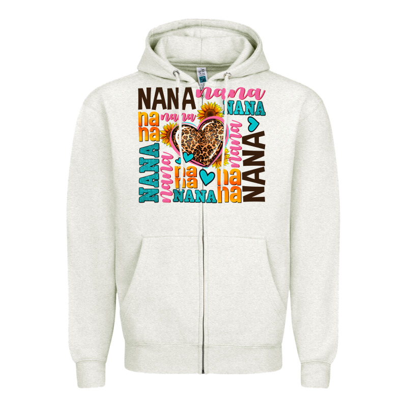 Nana Nana Nana With Hearts Zipper Hoodie by AdoDesignShop | Teevron