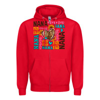 Red nana nana nana with hearts Zipper Hoodie - AdoDesignShop