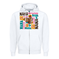 White nana nana nana with hearts Zipper Hoodie - AdoDesignShop