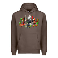 Coffee panda joy christmas Premium Hoodie - LillyAllenDesigns