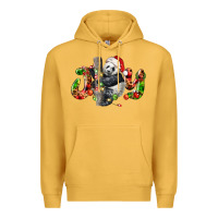 Mustard panda joy christmas Premium Hoodie - LillyAllenDesigns