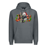 Rock panda joy christmas Premium Hoodie - LillyAllenDesigns
