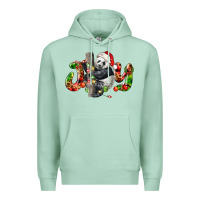Seafoam panda joy christmas Premium Hoodie - LillyAllenDesigns